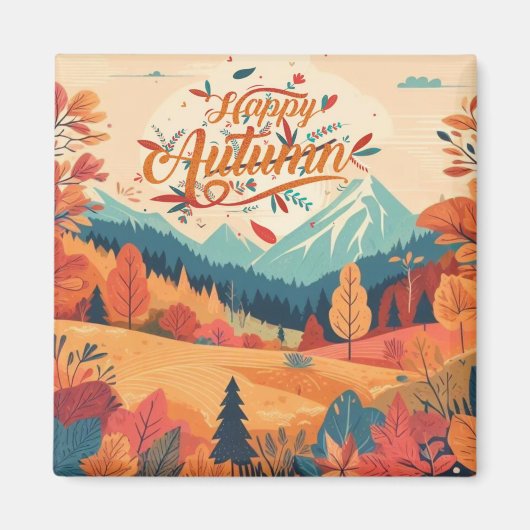 Aimant Automne/feuilles/colorées (Devant)