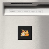Aimant Automne Gnome Scarecrow Gnome Automne Halloween Th (In Situ (Lave-vaisselle))