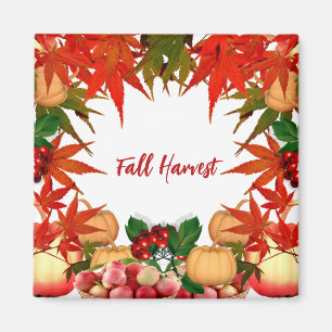 Aimant Automne Harvest Automne Bounty Citrouille Maple Fe