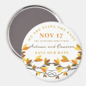 Aimant Automne Knotted Love Trees Enregistrer La Date (Recto/Verso)