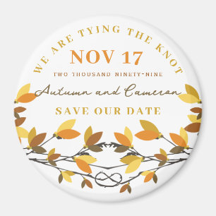 Aimant Automne Knotted Love Trees Enregistrer La Date
