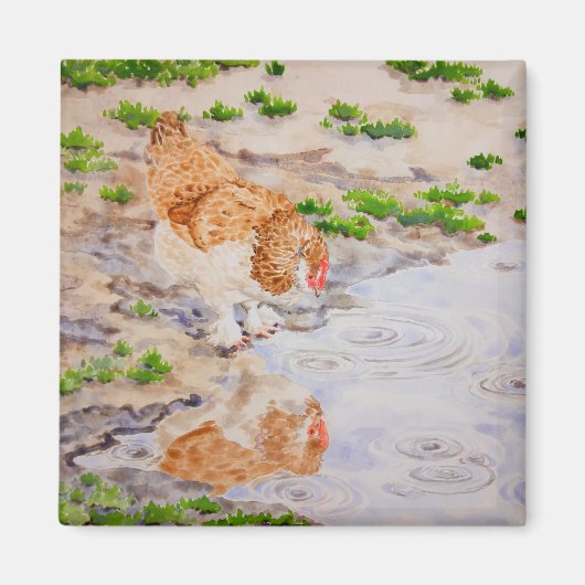 Aimant Automne l'aimant du poulet (Devant)