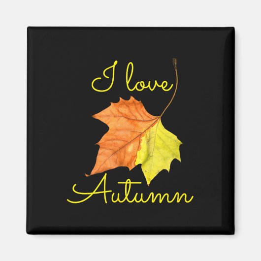 Aimant Automne Leaf automne septembre (Devant)