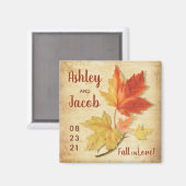 Aimant Automne Maple Feuille Mariage Faveur Enregistrer D (Recto/Verso)