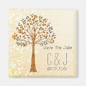 Aimant automne, Mariage rustique enregistrer la date magn (Devant)