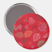 Aimant Automne, Motif Feuille (Recto/Verso)