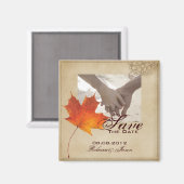 Aimant Automne Orange Automne Feuilles Mariage ENREGISTRE (Recto/Verso)