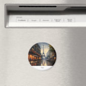 Aimant automne vintage à Paris France (In Situ (Lave-vaisselle))