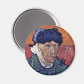 Aimant Autoportrait Avec Oreille Bande Par Vincent Van Go (Recto/Verso)
