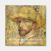 Autoportrait de Vincent van Gogh au chapeau de pai