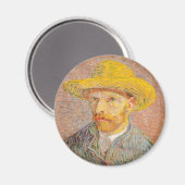 Aimant Autoportrait de Vincent Van Gogh avec chapeau de p (Recto/Verso)