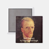 Aimant Autoportrait de Vincent van Gogh, Beaux-Arts Vinta (Recto/Verso)