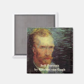 Aimant Autoportrait de Vincent van Gogh, Beaux-Arts Vinta (Recto/Verso)