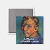 Aimant Autoportrait de Vincent van Gogh sans barbe (Recto/Verso)