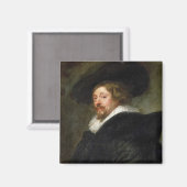 Aimant Autoportrait Peter Paul Rubens peinture à l'huile (Recto/Verso)