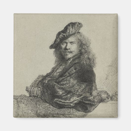 Aimant Autoportrait-Rembrandt Harmenszoon van Rijn (Devant)