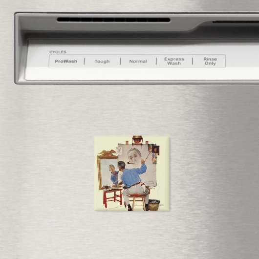 Aimant Autoportrait triple (In Situ (Lave-vaisselle))