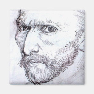 Aimant Autoportrait Van Gogh Dessin d'art