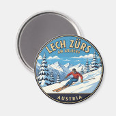 Aimant Autriche Arlberg Skier (Recto/Verso)