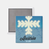 Aimant Autriche pour skier (Recto/Verso)