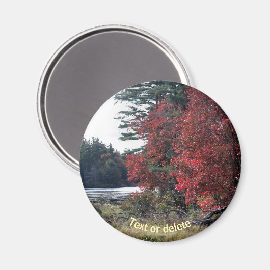 Aimant Autumn Foliage Pond Nature Photographie (Recto/Verso)