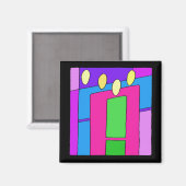 Aimant aux bougies d'hiver (Recto/Verso)