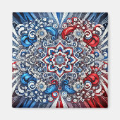 Aimant aux couleurs françaises Design (Devant)