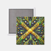 Aimant aux couleurs jamaïcaines (Recto/Verso)