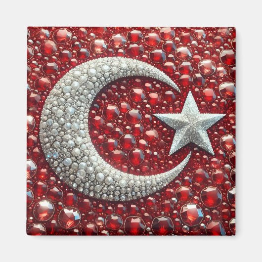 Aimant aux couleurs turques Design (Devant)