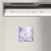 Aimant aux fleurs blanches violettes (In Situ (Lave-vaisselle))