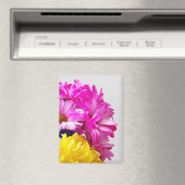 Aimant aux fleurs roses et jaunes - Les Dabs de Ma (In Situ (Lave-vaisselle))