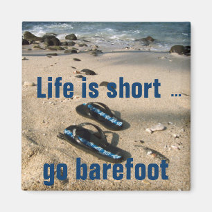 Aimant aux pieds nus d'inspiration de plage