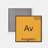 Aimant Av - Avogadro Drôle Élément Tee Symbole Chimie (Recto/Verso)