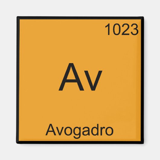 Aimant Av - Avogadro Drôle Élément Tee Symbole Chimie (Devant)
