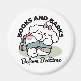 Aimant Avant le coucher avec ma chienne - Livre et Amoure