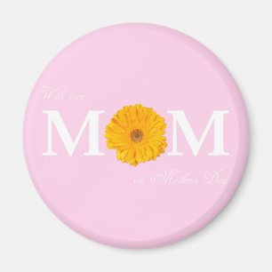 Aimant Avec Amour Maman en Fête des Mères Gerbera Daisy F