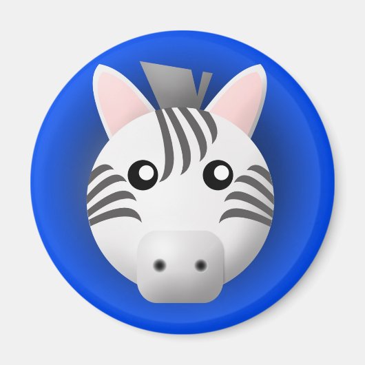 aimant avec animal : zèbre (Devant)