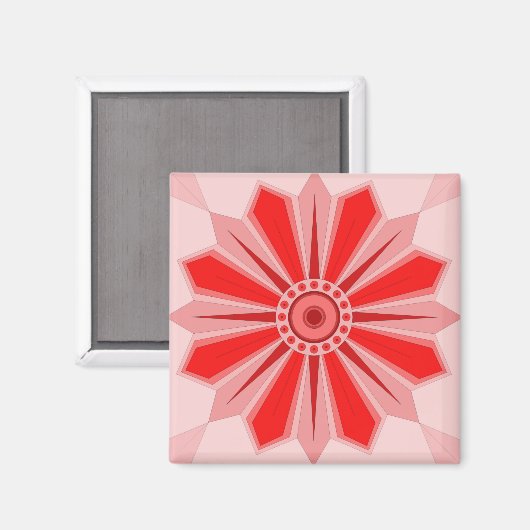 Aimant avec art créatif de la fleur (Recto/Verso)