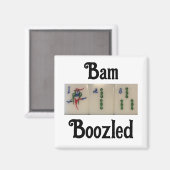 Aimant avec carreaux de bambou - mahjong - bambou (Recto/Verso)