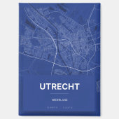 Aimant avec carte Utrecht (Recto)