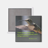 aimant avec colibri - vous reposer (Recto/Verso)