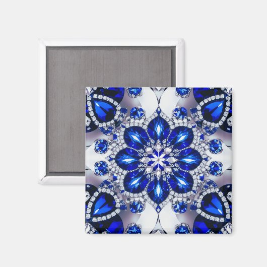 Aimant avec couleur Bleu Blanc Design (Recto/Verso)