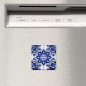 Aimant avec couleur Bleu Blanc Design (In Situ (Lave-vaisselle))