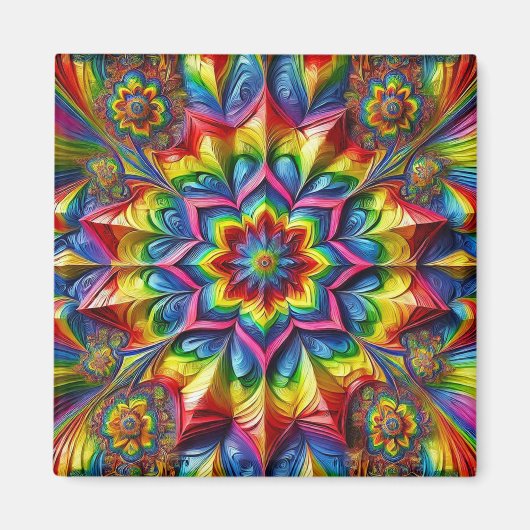 Aimant avec couleur LGBTQ Design (Devant)