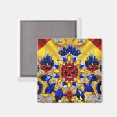 Aimant avec des couleurs roumaines Design (Recto/Verso)