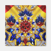 Aimant avec des couleurs roumaines Design (Devant)