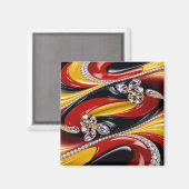 Aimant avec design aux couleurs belges (Recto/Verso)