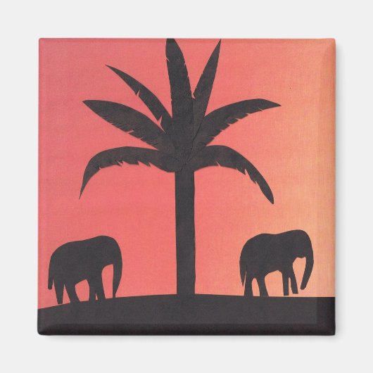 Aimant avec design éléphant (Devant)