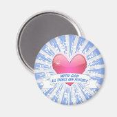 Aimant Avec Dieu, tout est possible (Recto/Verso)