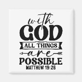 Aimant Avec Dieu Toutes Les Choses Sont Possibles - Matth (Devant)